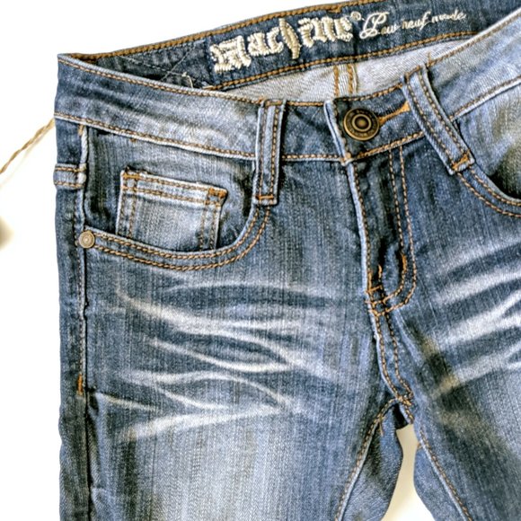 Machine Jeans Nwt Machine Distressed Medium Wash Low Rise Jeans